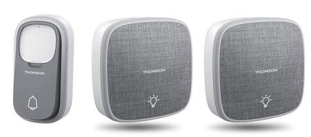 Thomson 513134 draadloze deurbel met kinetische knop en 2 batterij ontvangers