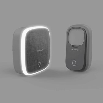 Thomson 513134 draadloze deurbel met kinetische knop en 3 batterij ontvangers flitslicht