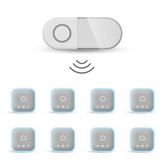 Avidsen Sona-T Plug-In draadloze deurbel met flitslicht op netstroom