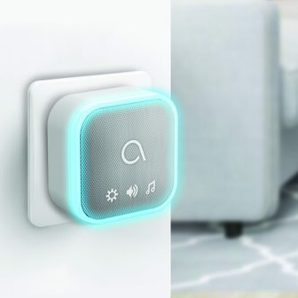 Avidsen Sona-T Plug-In draadloze deurbel met flitslicht op netstroom ontvanger in stopcontact