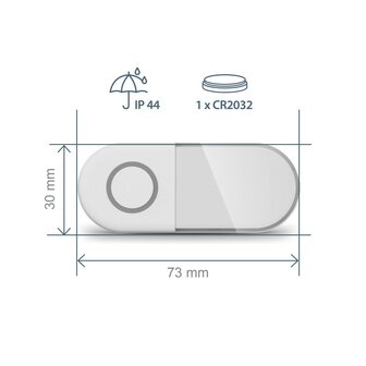 Avidsen Sona-T Plug-In draadloze deurbel met flitslicht op netstroom belknop