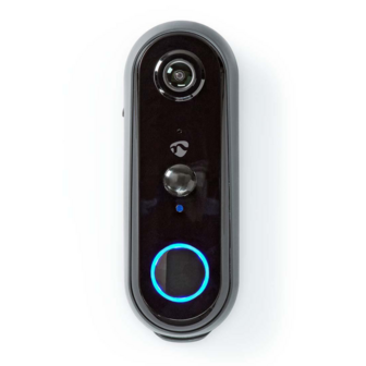 Nedis SmartLife WIFICDP20GY videodeurbel zwart voorkant