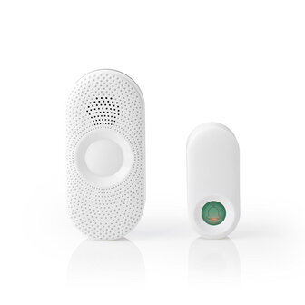 Nedis DOORB230CWT draadloze deurbel met niet-storen-functie deurdrukker open