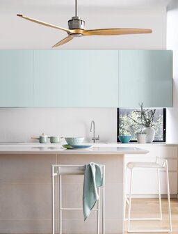 Beacon Airfusion Akmani plafondventilator chroom teakhout 156 centimeter