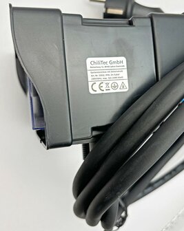 Chilitec 22032 buitenstopcontact met 2 meter kabel en grondpin IP44 waterdicht zwart
