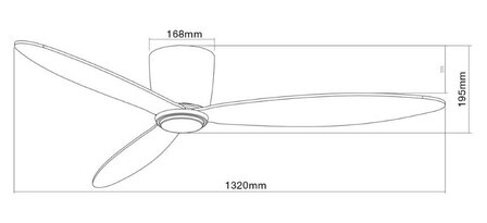 Beacon Airfusion Radar plafondventilator zwart 132 centimeter