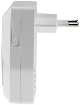 Pilota Porta draadloze deurbel 400 meter bereik + flitslicht ontvanger zijkant