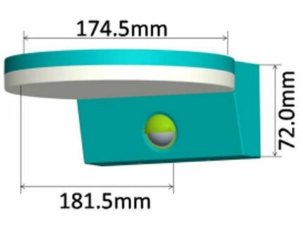 Chilitec wandlamp met bewegingssensor warm wit licht IP65 15W voor binnen en buiten