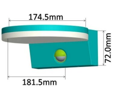 Chilitec wandlamp Tortuguero met bewegingssensor IP65 15W 4000K