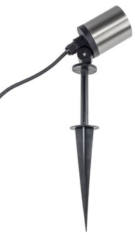 Chilitec RVS tuinspot met grondpen IP65 230V zonder lichtbron met 1,5m kabel