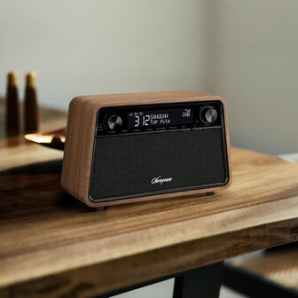 Sangean WR-201D DAB+/FM vintage walnoot houten kast premium radio