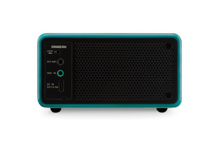 Sangean DDR-7X Green DAB+/FM-RDS oplaadbare mini radio groen met bluetooth en aux achterzijde