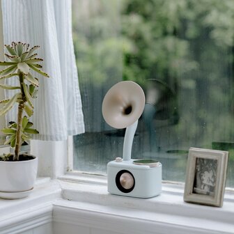 Sangean CP-100D Gramophone FM/DAB+ retro radio Minty-Gold&nbsp;met bluetooth en aux