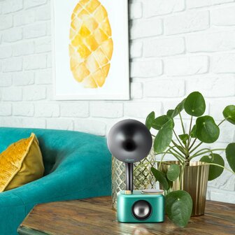 Sangean CP-100D Gramophone FM/DAB+ retro radio Ocean-Black&nbsp;met bluetooth en aux