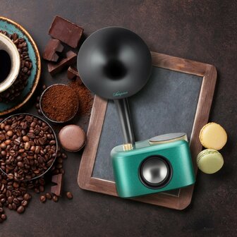 Sangean CP-100D Gramophone FM/DAB+ retro radio Ocean-Black&nbsp;met bluetooth en aux