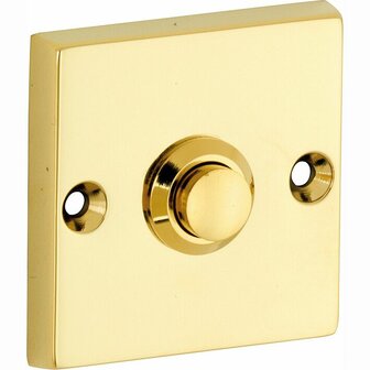 Artitec 95492 beldrukker vierkant messing ongelakt goud
