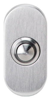 Artitec 93567 beldrukker ovaal rvs mat zilver