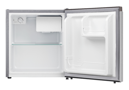 Heinrich's HKB 4188 SI mini koelkast met vriesvak zilver 44 liter geopend