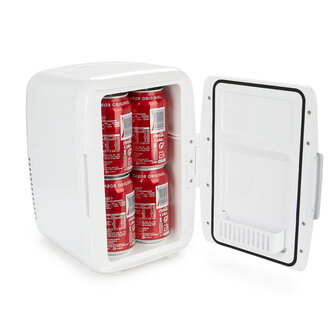 Balvi mini fridge ice white 6 liter 27297 220V 12V met blikjes