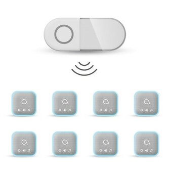 Avidsen 102512-4 Sona-T Plug-In draadloze deurbel met 4 ontvangers voor stopcontact