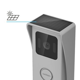 Avidsen 112296 Elia Solar Wave draadloze intercom met camera met scherm op zonne-energie
