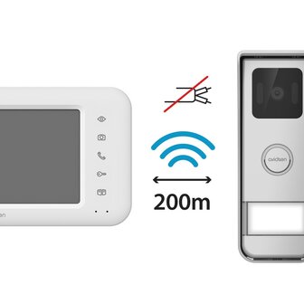 Avidsen 112296 Elia Solar Wave draadloze intercom met camera met scherm op zonne-energie