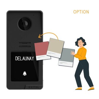 Extel 720335 Digital Connect bedrade video intercom met vingerafdruklezer