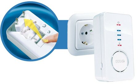 M-E BELL-220 RX draadloze oplaadbare deurbelontvanger met opvouwbare stekker