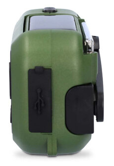 Nedis RDDBCR2000GN DAB+/FM draagbare noodradio met zonnepaneel groen rechterzijde