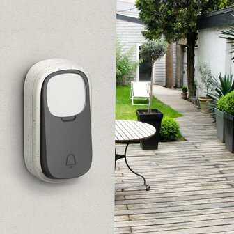Avidsen 102502 draadloze en kinetische deurbel bamboe met usb-ontvanger buiten