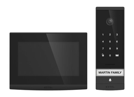 Extel 720330 Open 3K bedrade video intercom met toetsenbord en 7 inch scherm