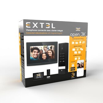 Extel 720330 Open 3K bedrade video intercom met toetsenbord en 7 inch scherm doos