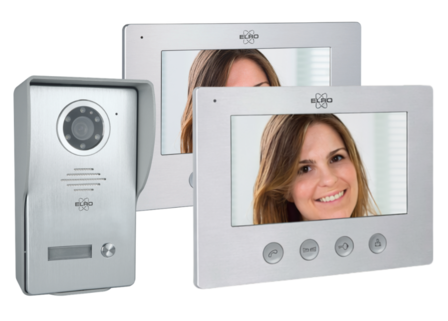 Elro DV4000 bedrade intercom deurbel met camera voor 1 appartement met 2 videoschermen