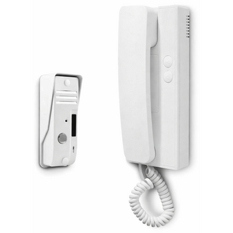Avidsen 112110 bedrade audio intercom deurbel met hoorn wit