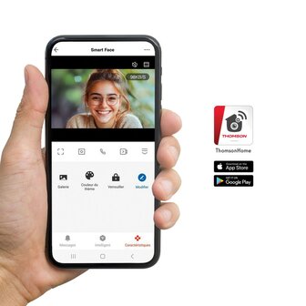 Thomson 512278 Smart Face bedrade video intercom met gezichtsherkenning Thomson Home App