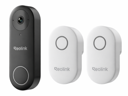 Reolink Smart 2K+ bedrade slimme wifi plug-in videodeurbel met 2 gongen - zwart