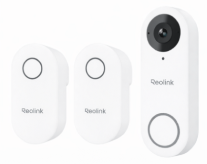 Reolink Smart 2K+ bedrade slimme wifi plug-in videodeurbel met 2 gongen - wit