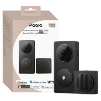 Aqara Smart Video Doorbell G410 Select - bedrade &amp; draadloze videodeurbel met gong - zwart verpakking