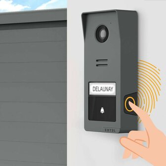 Extel 720337 Wave 3 draadloze video intercom buitenunit grafiet