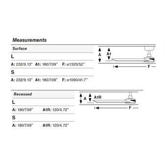 Faro Barcelona 34297 Rudder L plafondventilator wit/essen 132 cm afmetingen
