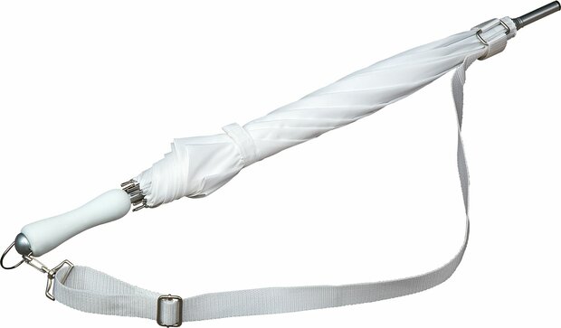 Falcone paraplu met schouderband windproof wit LR-3-8111 gesloten
