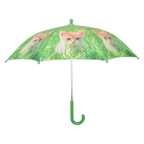 Kinderparaplu met kleine rode kitten voorkant kat