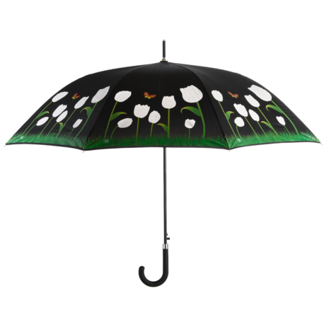 Esschert Design tulpparaplu met kleur veranderend zwart doek TP367 voorkant