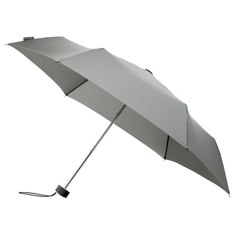 miniMAX platte vouwparaplu windproof paraplu grijs LGF-214-8118 voorkant open