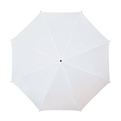 Falconetti luxe paraplu wit met haak bovenkant