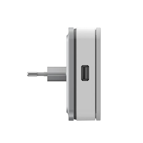 Philips WelcomeBell 300 plugin draadloze deurbel 531015 zijkant ontvanger usb aansluiting