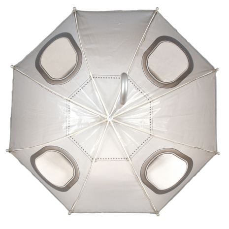 Esschert Design kiekeboe kinderparaplu met raampje wit binnenkant