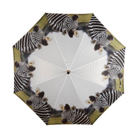 Esschert Design Afrikaanse zebra paraplu TP152-Z bovenkant