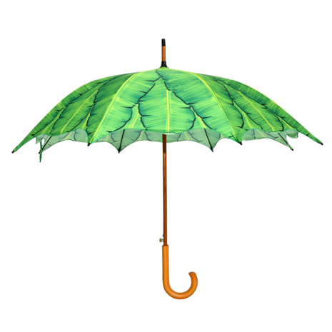 Esschert Design bananenbladeren paraplu groen TP336 voorkant
