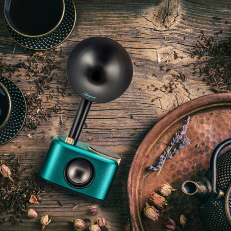 Sangean CP-100D Gramophone FM/DAB+ retro radio Ocean-Black met bluetooth en aux